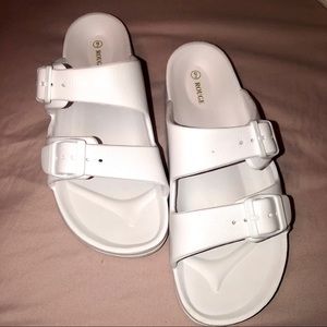 White strap sandals